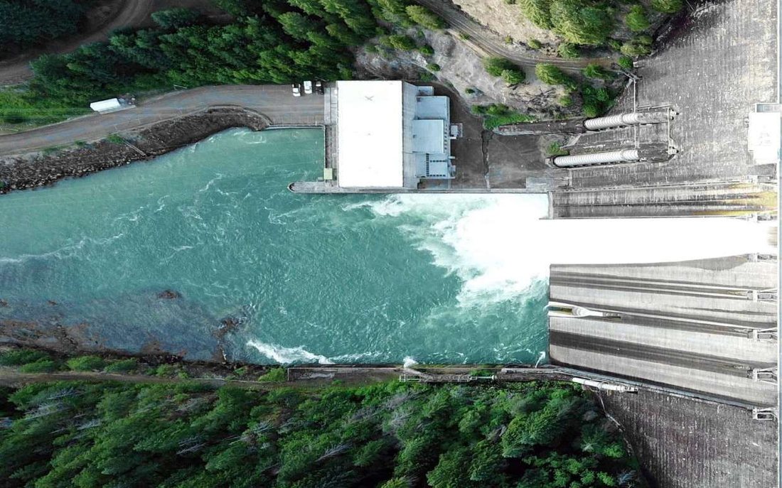 Completed hydropower dam